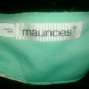 Maurice's beautiful plus sz👗white & turquoise